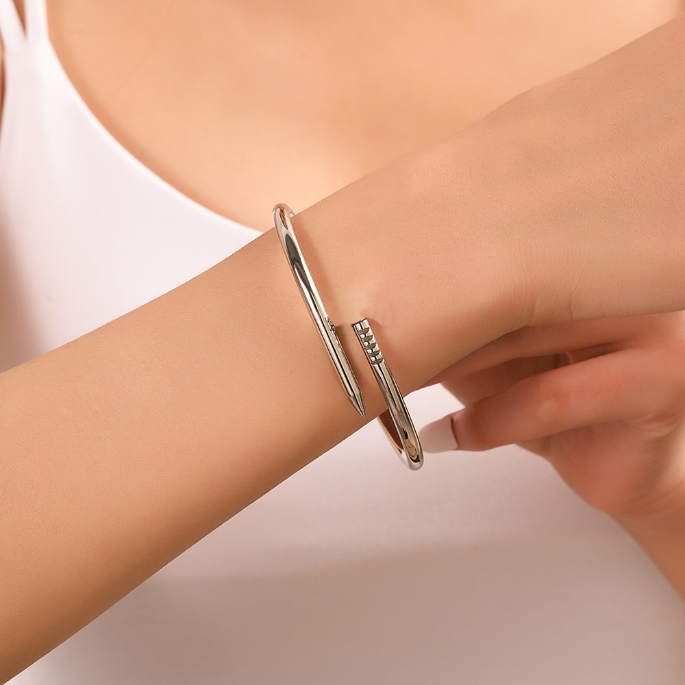 Love Bracelet bangles women Mens Stainless Steel Alloy Armband Pulsera Pulseras Plated Gold Sier Rose Jewelry Dia Bracelets