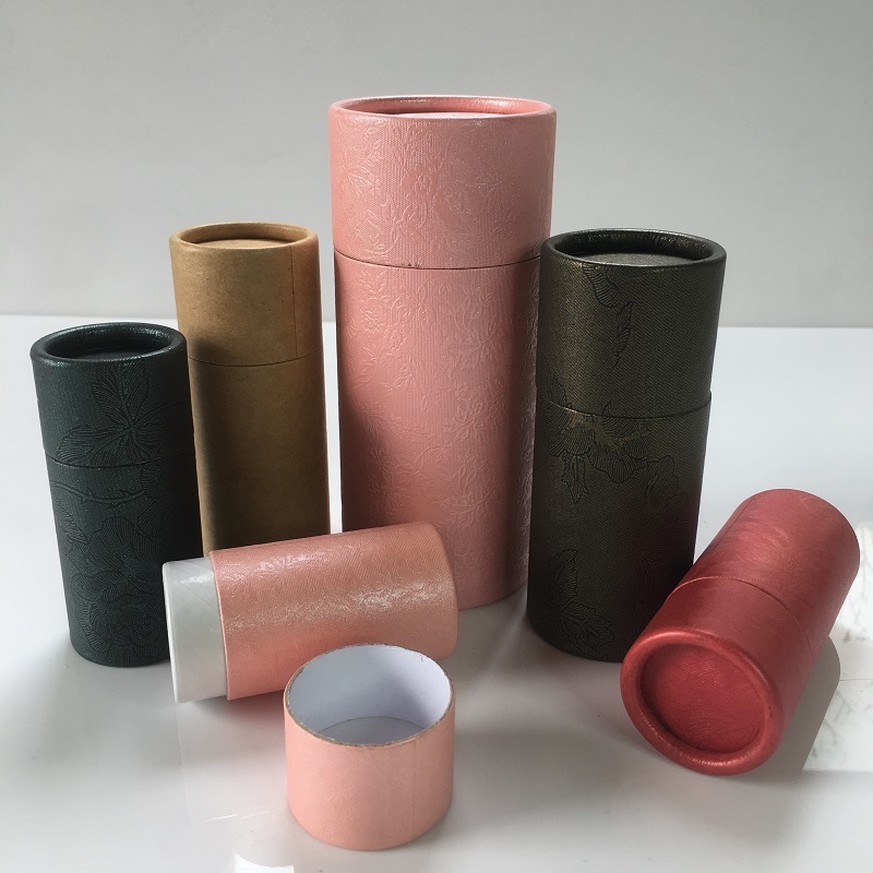 Packaging Boxes 50Pcs Round Cardboard Gift Box Cosmetic Essential oil Bottle Packaging Box Lipstick Perfume 230710