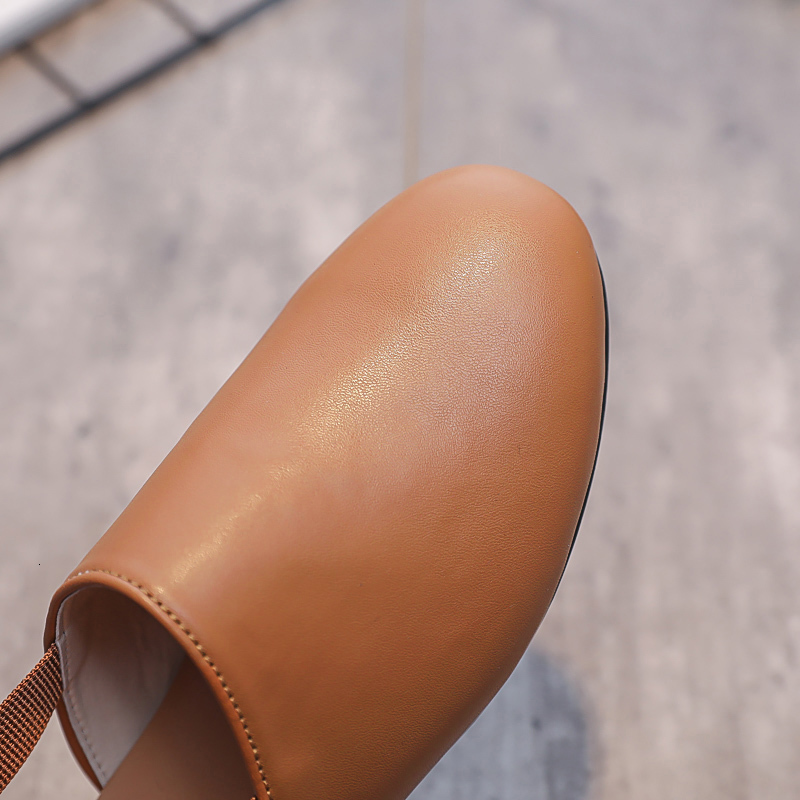 Slipper Arrival Kids Slipper Spring Summer Gold White Brown Leather Sling Back For Boys Girls Size 21-42 230710