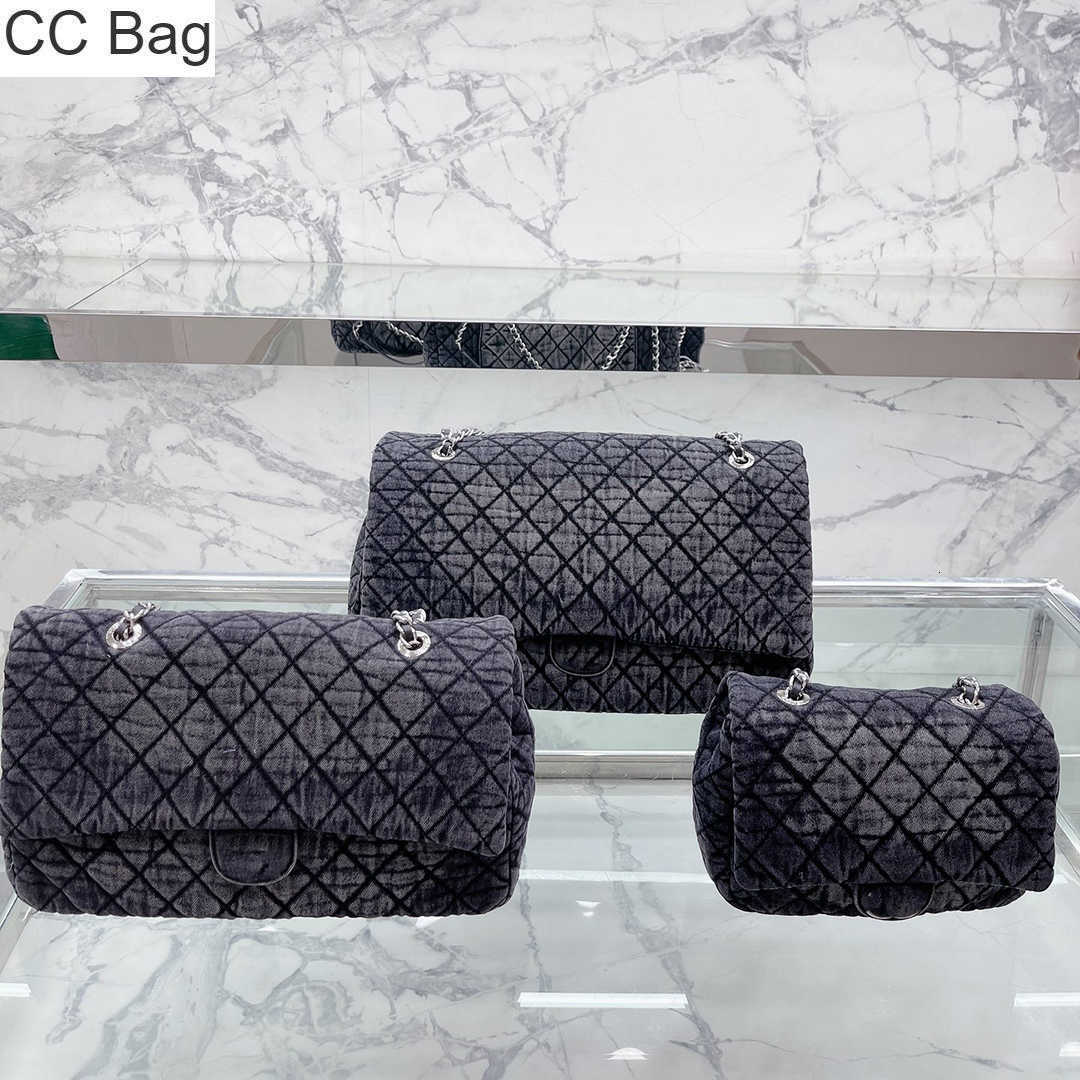 A CC Bag Classic Collection Flap Shoulder Bags High Quality Denim France Brand Women Metal Hardware Adjustable Strap Crossbody Bag Fashion Designer