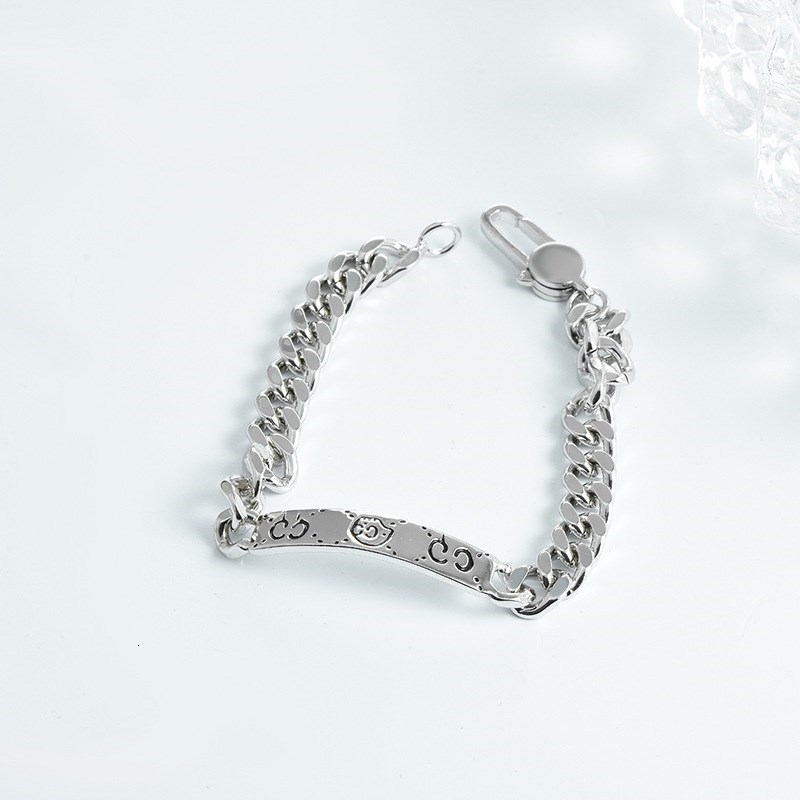 Chain Stainless Steel Bracelet Hip Hop Fashion Skull C Letter Punk Style Men and Women Neutral Temperament Jewelry 230710bj