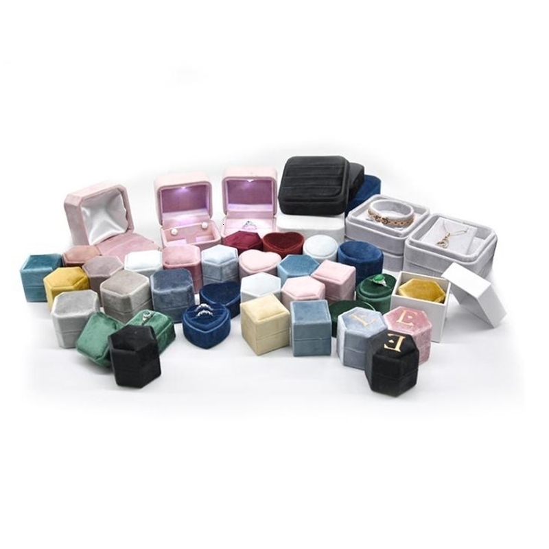 Jewelry Boxes Wholesale High Quality Package Box in Velvet Quadrilateral 10PCS for Ring accessories 230710
