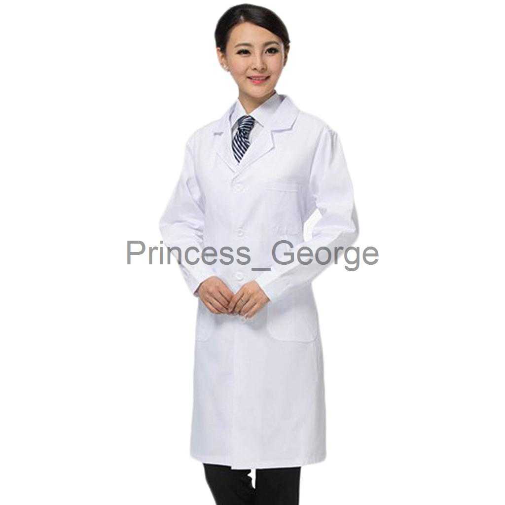 Others Apparel Fashion Long Sleeves Scrubs Lab Coat Hospital Short Sleeve Nurse Doctor Dress Long Sleeve Medical Uniforms White Jacket Unisex x0711