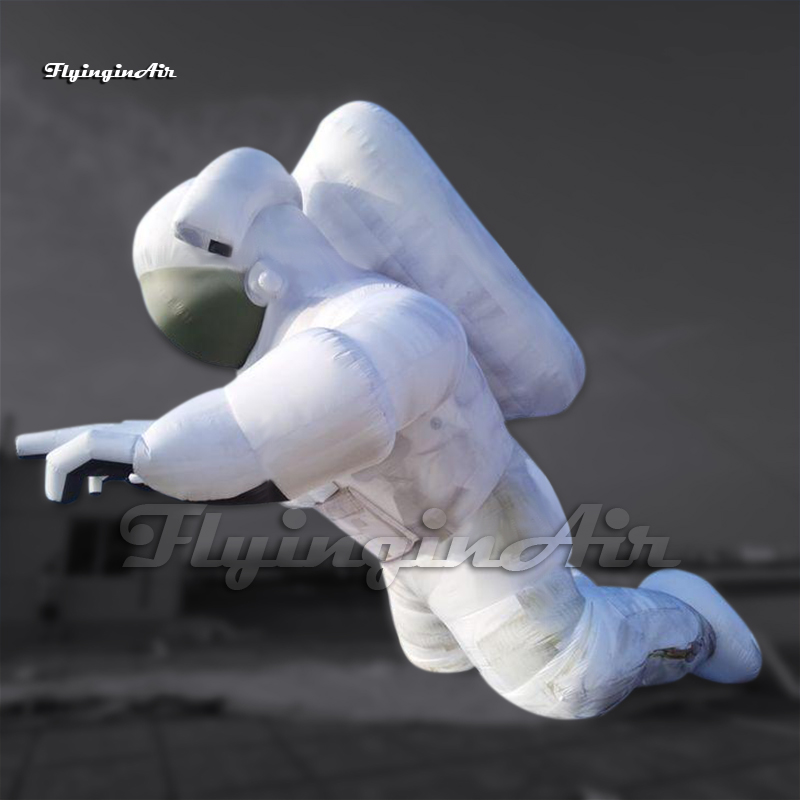 Fantastic Giant White Inflatable Astronaut Figure Model Airblown Spaceman Balloon For Space Show