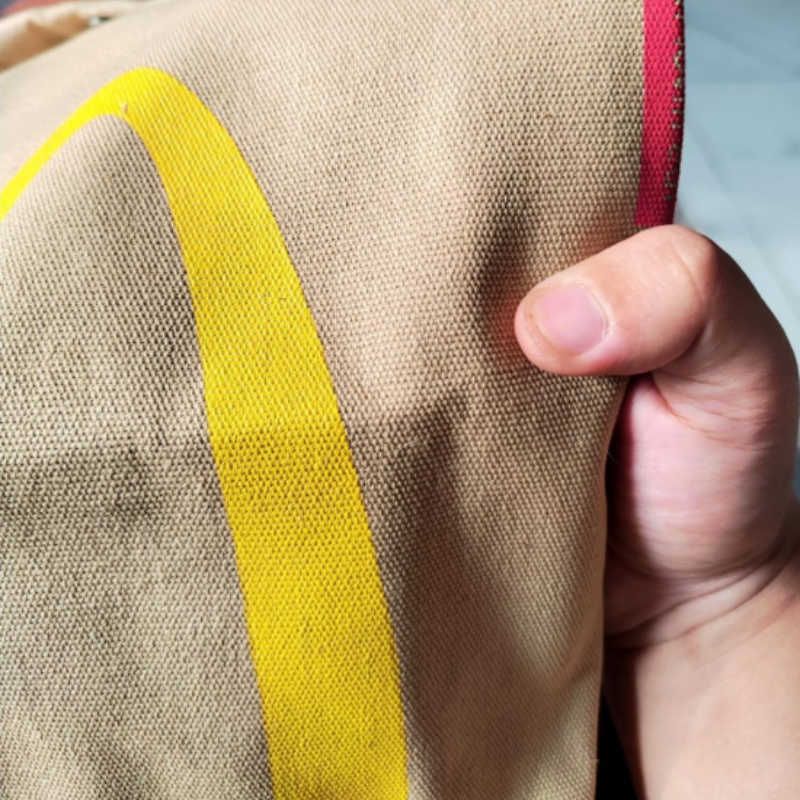 Funny Cute Cartoon French Fries Packaging Bags Student Woman Schoolbag Canvas Backpack Large Capacity Messenger Bag HandBag