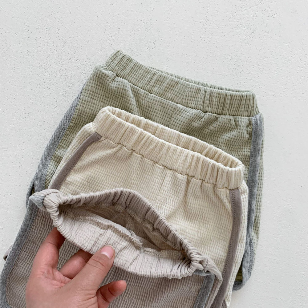 Pajamas Baby Set for Girl Boy Kids Short Sleeve Solid Sleepwear Toddler Breathable Home Clothes Children Pyjamas Top Shorts 2PCS 230711