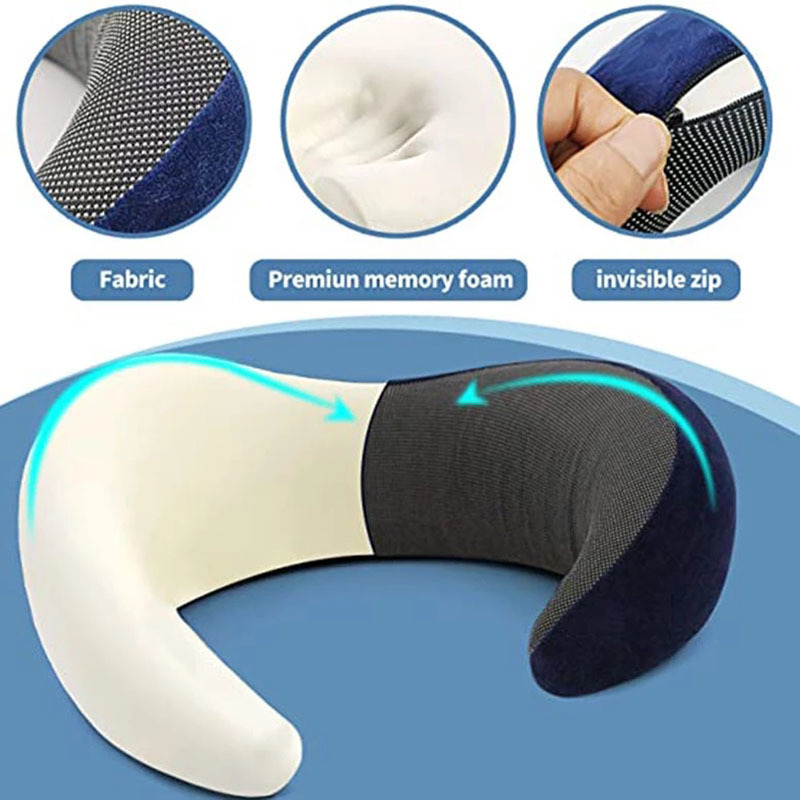 Pillow Memory Foam Neck Cervical Vertebra Travel Portable Noon Break Aircraft U Type Of Sleep Camping Carry Bag 230711