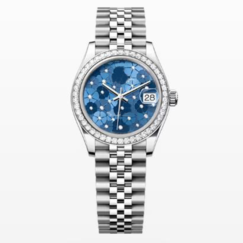 Womens Watches motif floral Diamond Ladies Rolejes Watch 31mm Sapphire Automatic Movement Mechanical Bracelet Master Wristwatch R3