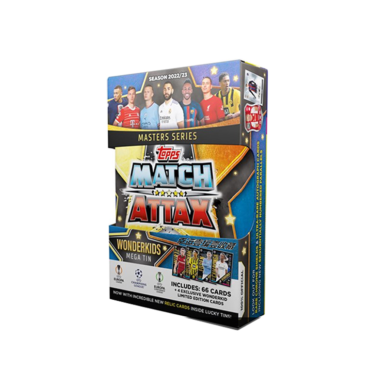 Kids' Toy Stickers 23 Topps League Match Attax Mega Tin Official Football Collection Sports Stars Mbappe Signature Cards 230711