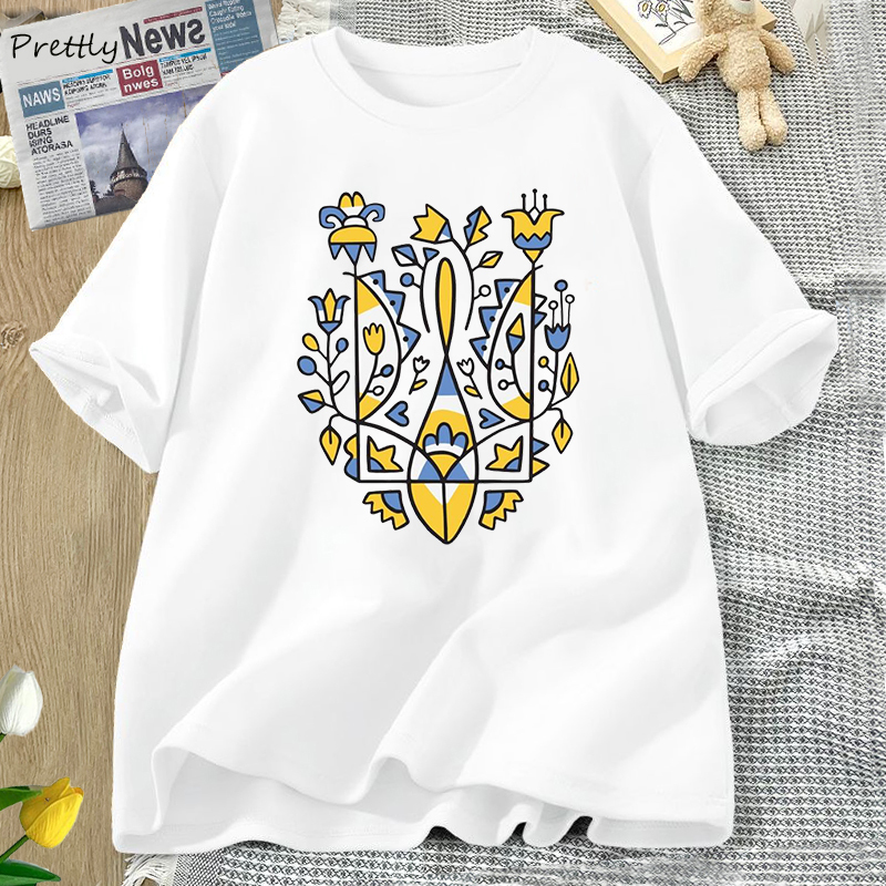 Men's T-Shirts Ukrainian T-shirt Women Men Cotton Ukraine T-Shirt Unisex Ukraine Graphic Oversized Woman Clothing