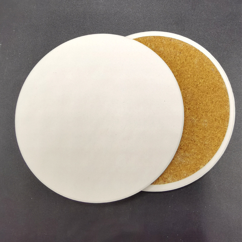 Sublimation Blanks Coaster with Cork Backing Pads Square Round Shaped Absorbent Blank Ceramic Stone Coasters