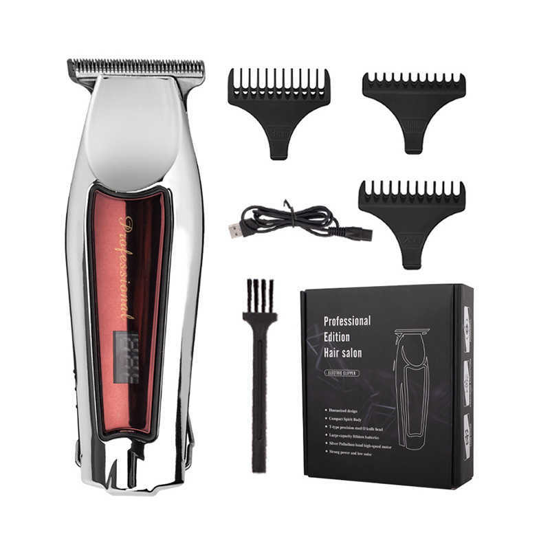 Hair Trimmer Barber Professional Hair Trimmer Smart TShape Grooming Razor Digital Display Retro Oil Head Graving Cordless Hair Clipper