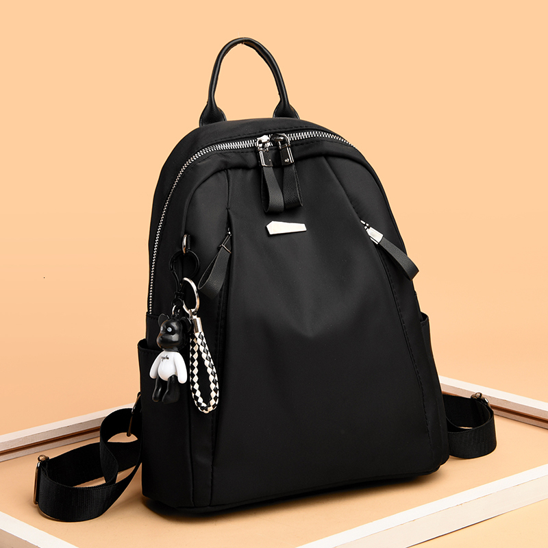 Evening Bags Large Capacity Simple Style Casual Mochila Travel Women Antitheft Backpack Waterproof Fabric Female Shoulder Bag 230711