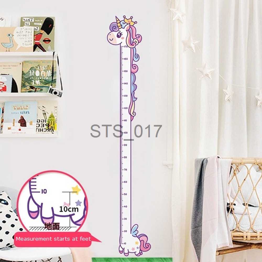 Other Decorative Stickers Cartoon Height Measure Wall Sticker for Kids Rooms Child Growth Ruler Stickers Gauge Growth Chart School Decals Nursery Bedr