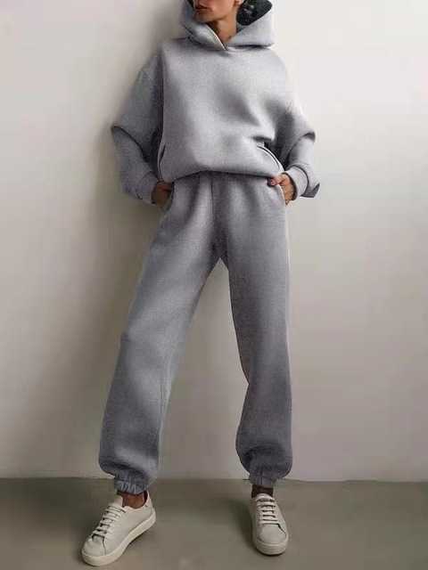 women tracksuits sport suits Autumn and winter womens casual fashion thickened long sleeve sweater pants two-piece suit