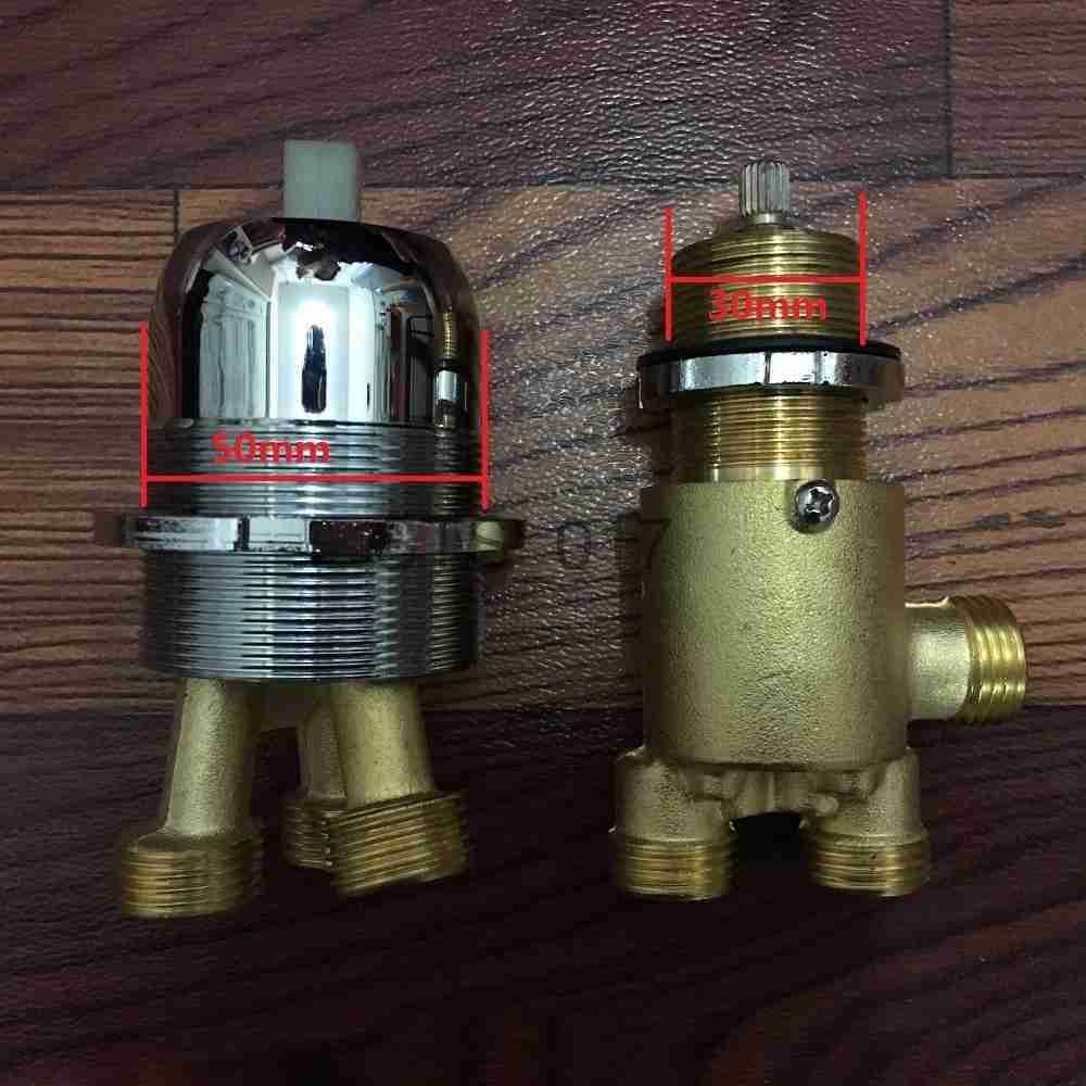 Kitchen Faucets MTTUZK Solid Brass Bathtub Hot and Cold Mixing Faucet Split Mixer 1 in 2 out Switch Bathtub Tap Bathroom Shower Faucet x0712