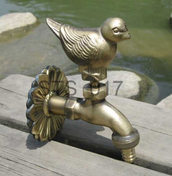 Kitchen Faucets Vidric Outdoor Decorativ Garden Faucet Animal Shape Bibcock Green/Antique Brass Tap Washing Mop/Garden Watering Animal Faucet x0712