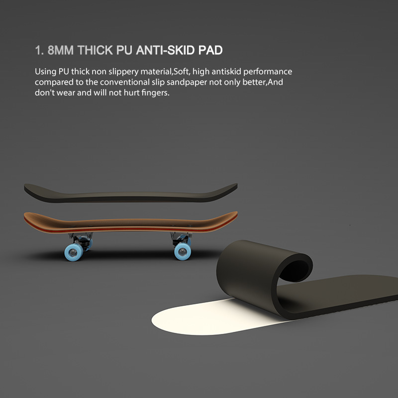 Novelty Games 1pcs Finger SkateBoard Wooden Fingerboard Toy Professional Stents Fingers Skate Set Novelty Children Christmas Toy Gift 230712 - view 6