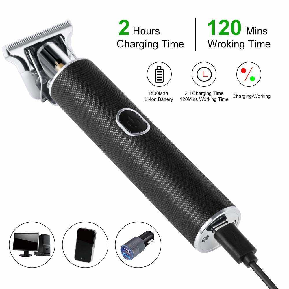Hair Trimmer T Trimmer Zero Gapped Trimmers 0mm Baldhead Hair Clippers for Men USB Rechargeable Clippers for Hair Cutting Machine