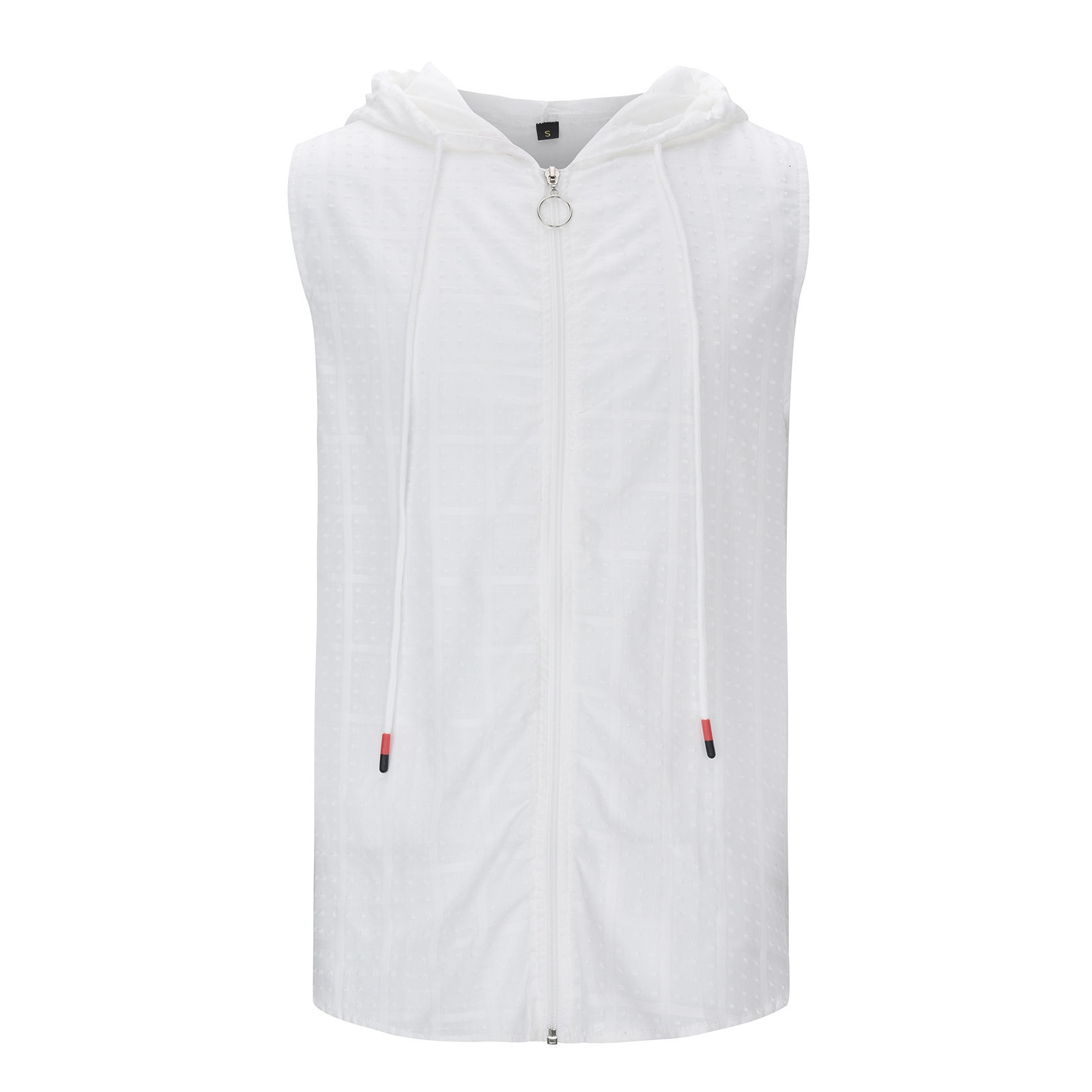Men's Tank Tops Summer Hooded Top Shirt Mens Vest Zipper Sleeveless Shirts Pocket Cotton Linen Slim For Men Beach Streetwear 230711