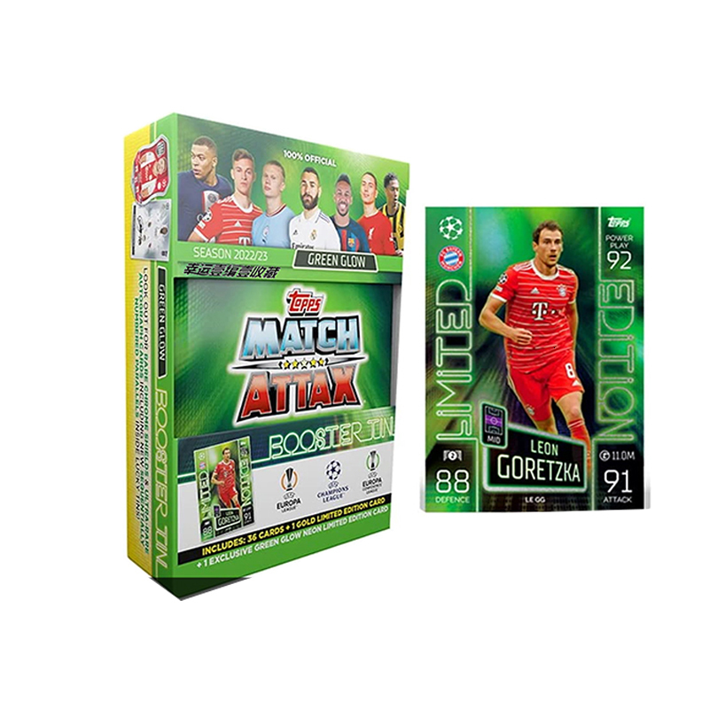 Kids' Toy Stickers 23 Topps League Match Attax Mega Tin Official Football Collection Sports Stars Mbappe Signature Cards 230711