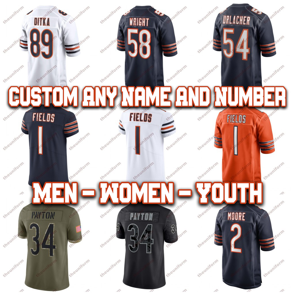 Custom Mens 1 Fields American Football Jerseys 32 Montgomery 10 Claypool 34 Payton 9 McMahon 23 Hester 33 Johnson Womens Youth Football Jersey Size -5XL, Black
Custom Mens 1 Fields American Football Jerseys 32 Montgomery 10 Claypool 34 Payton 9 McMahon 23 Hester 33 Johnson Womens Youth Football Jersey Size -5XL, Black