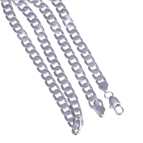 Fine 925 Sterling Silver Figaro Chain Necklace 6MM 16quot24inch Top Quality Fashion Women Men Jewelry XMAS New Arrival