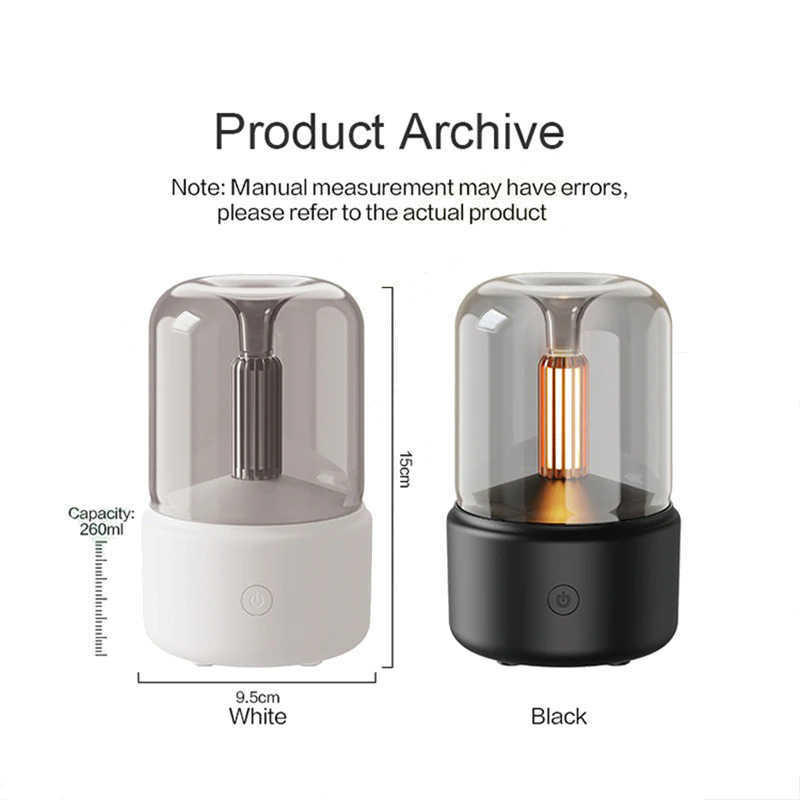 Aromatherapy Wired Air Humidifier Bedroom Mini Mute Ultrasonic Usb Fogger Diffuser Purifier 260ML USB Cool Mist Maker Aroma Machine
