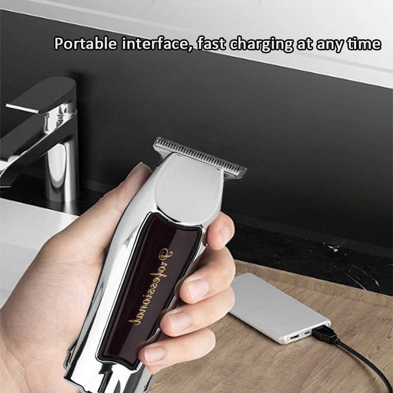 Hair Trimmer Barber Professional Hair Trimmer Smart TShape Grooming Razor Digital Display Retro Oil Head Graving Cordless Hair Clipper