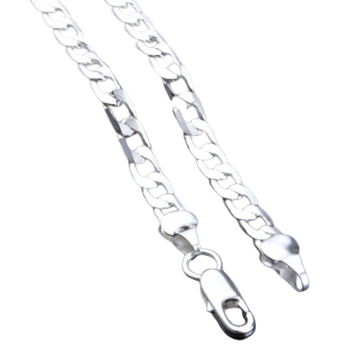 Fine 925 Sterling Silver Figaro Chain Necklace 6MM 16quot24inch Top Quality Fashion Women Men Jewelry XMAS New Arrival