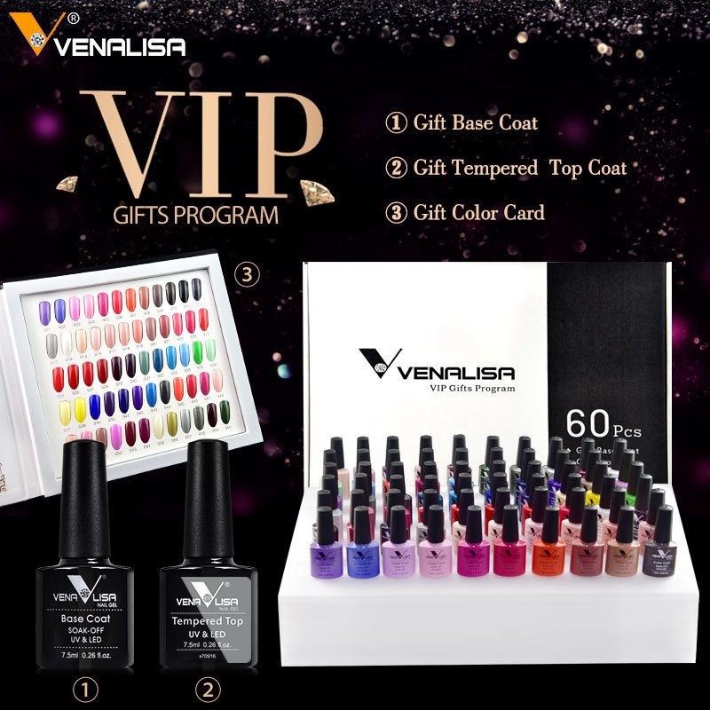 Nail Polish #61508 Venalisa VIP 36/60 Colors 7.5ml Whole Set UV Nail Gel Polish Kit With Base Top Palette 3IN1 Gel Nail Polish 230711