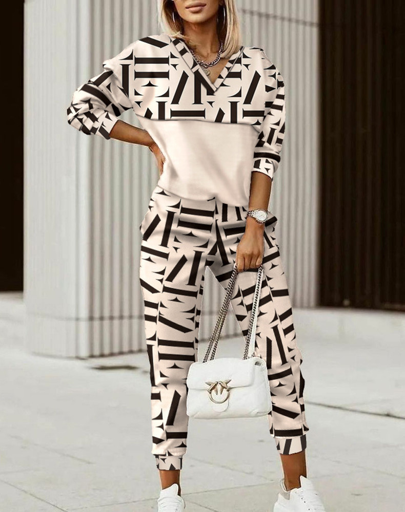 Women's Two Piece Pants Fashion Spring Autumn Women's Plain Zipper Front Hoodie Top and Pants Set Two Piece Overcoat Running Pants Set 23071
