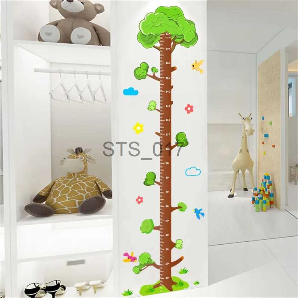 Other Decorative Stickers Cartoon Height Measure Wall Sticker for Kids Rooms Child Growth Ruler Stickers Gauge Growth Chart School Decals Nursery Bedr