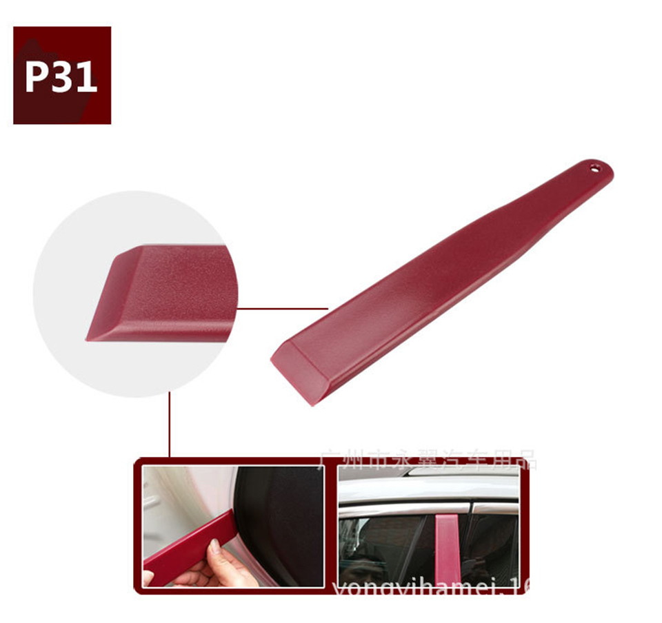 8-Piece Car Stereo Tools & Door Clip Remover Set, Anti-Scratch Plastic and Stainless Steel Pry Bar Kit for Professional Audio Installation & Auto Repa