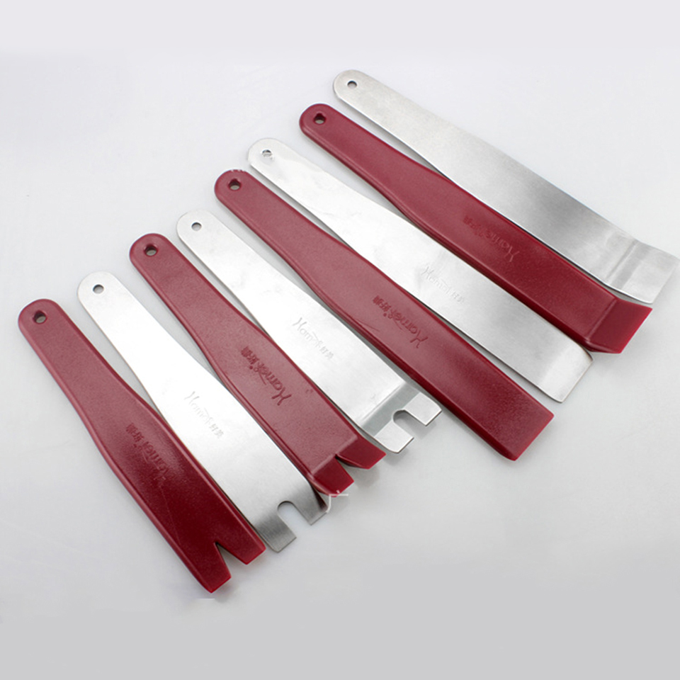 8-Piece Car Stereo Tools & Door Clip Remover Set, Anti-Scratch Plastic and Stainless Steel Pry Bar Kit for Professional Audio Installation & Auto Repa