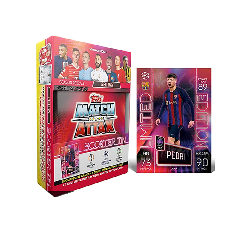 Kids' Toy Stickers 23 Topps League Match Attax Mega Tin Official Football Collection Sports Stars Mbappe Signature Cards 230711