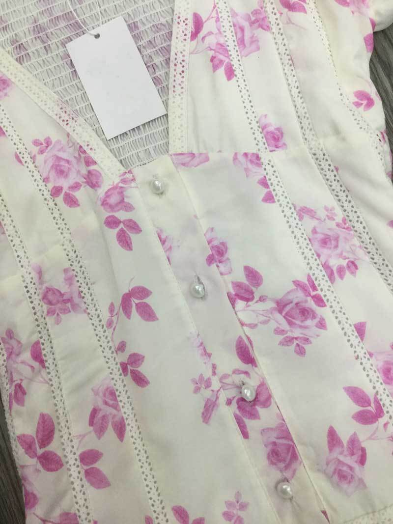 Basic Casual Dresses Bohemian inspired crochet and lace printed cotton mini dress wrap style summer dress cute V-neck short sleeved party dress 230711