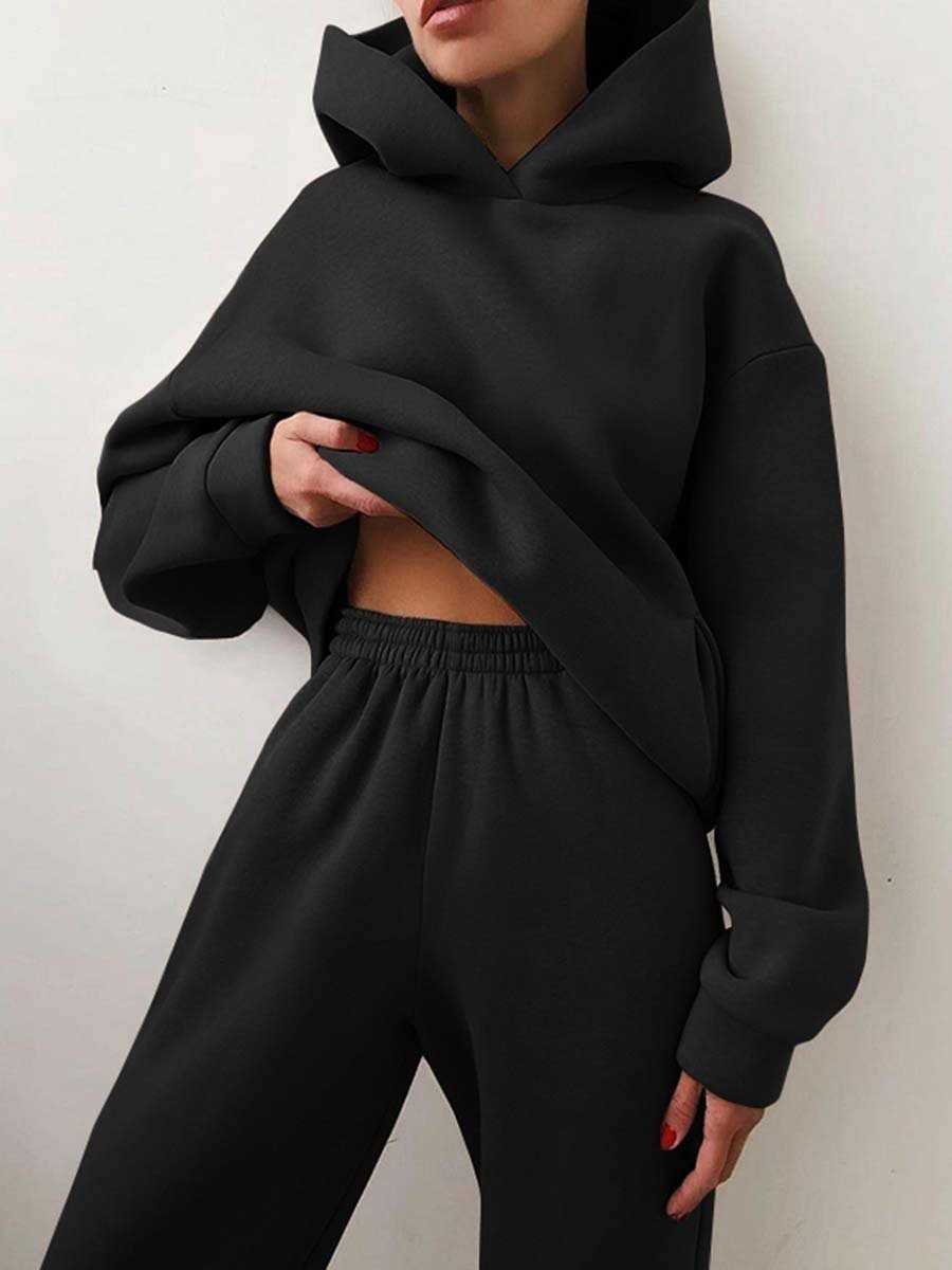 women tracksuits sport suits Autumn and winter womens casual fashion thickened long sleeve sweater pants two-piece suit