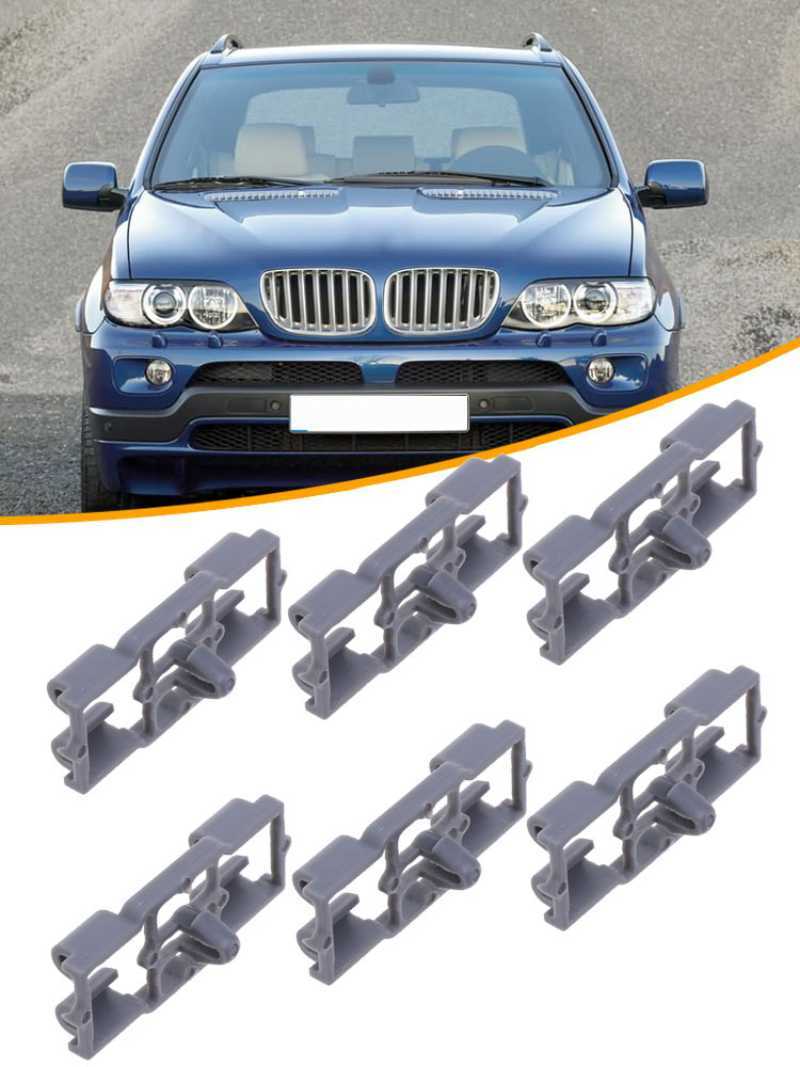 10pcs Car Lower Door Weatherstrip Fixed Clips Auto Front Rear Plastic Seal Retainer Clip Fastener Car Accessories for BMW X5 E53