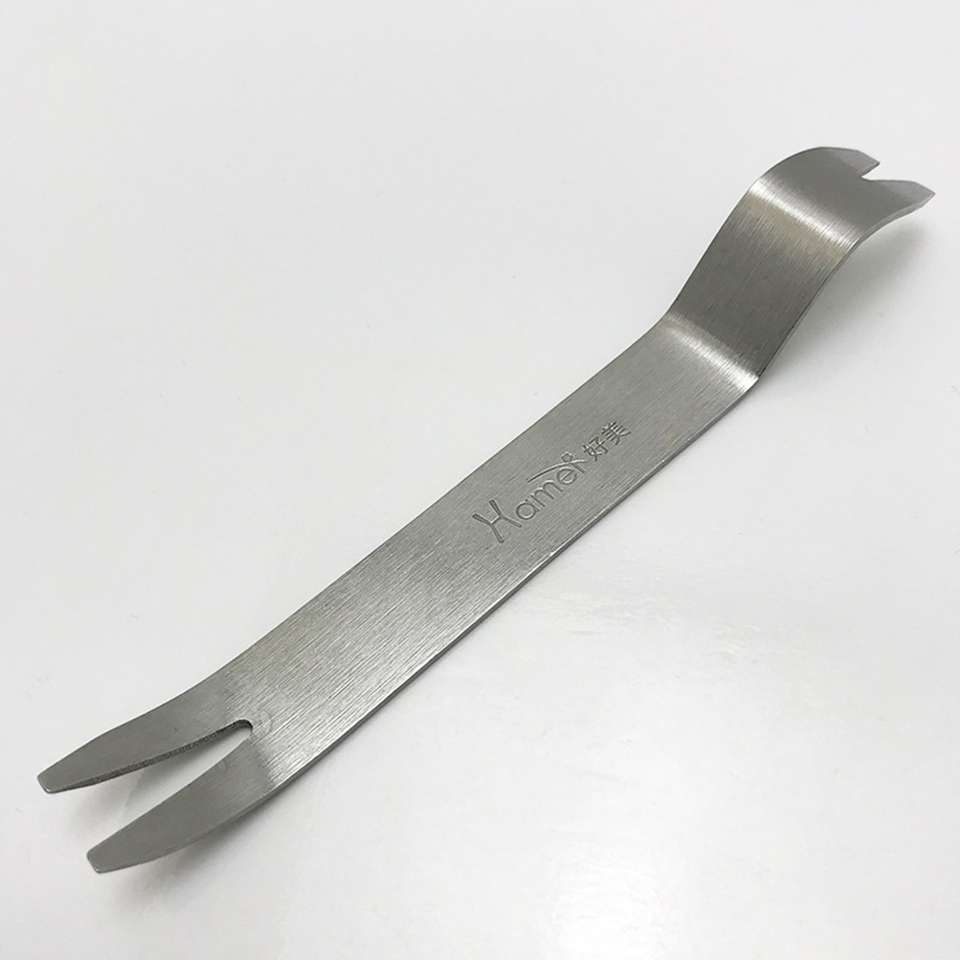 Non-Scratch Metal Car Pry Tool Set - 4pcs Steel Dash & Interior Trim Remover for Precision Radio Installation and Door Clip Removal HM-498X