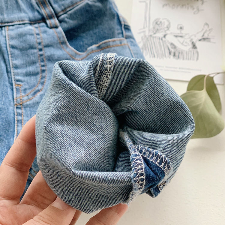 Jeans Spring Baby Girls Denim Flare Pants Solid Color Toddlers Kids Elastic Korean Style Children Trousers 230711