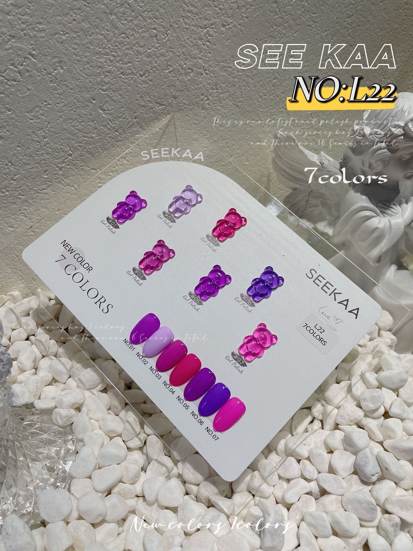 Nail Polish 7Color Translucent Glass Bottle Milky Jelly White Gel Nail Polish White Color UV Led Gel Varnish For Manicure Nail Art Base Top 230711