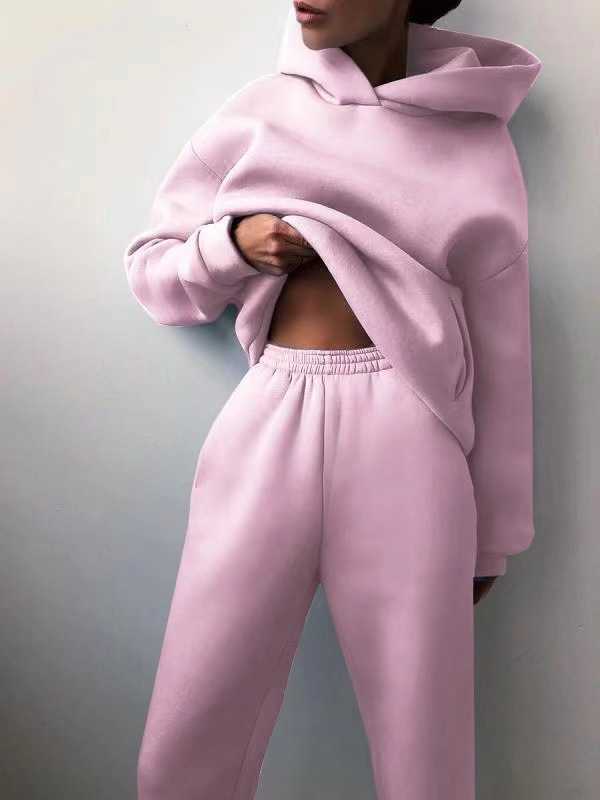 women tracksuits sport suits Autumn and winter womens casual fashion thickened long sleeve sweater pants two-piece suit