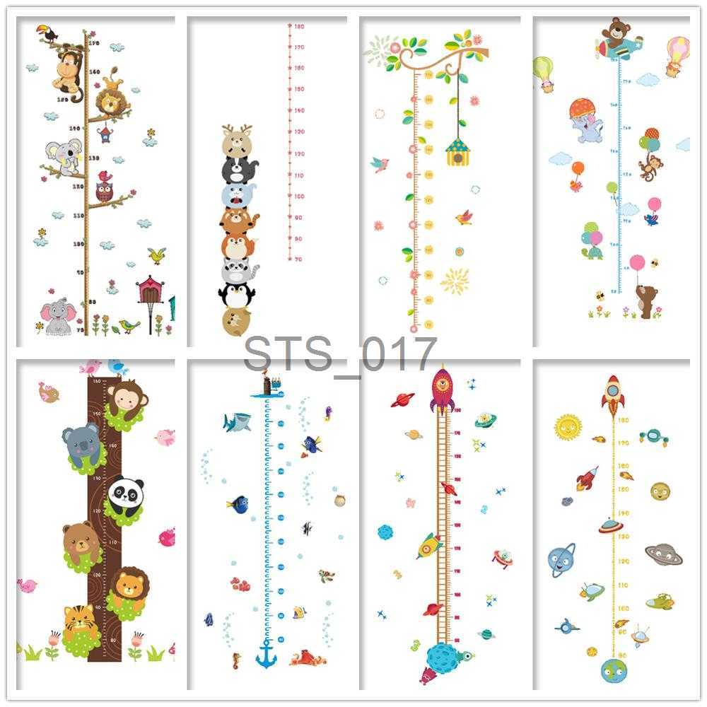 Other Decorative Stickers Cartoon Height Measure Wall Sticker for Kids Rooms Child Growth Ruler Stickers Gauge Growth Chart School Decals Nursery Bedr