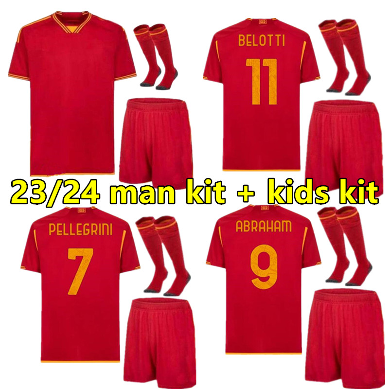 2023 DYBALA romas Soccer jerseys maglia Pellegrini belotti CELIK Abraham 23 24 Football shirts MANCINI KUMBULLA men kids kit EL SHAARAWY Uniform
2023 DYBALA romas Soccer jerseys maglia Pellegrini belotti CELIK Abraham 23 24 Football shirts MANCINI KUMBULLA men kids kit EL SHAARAWY Uniform