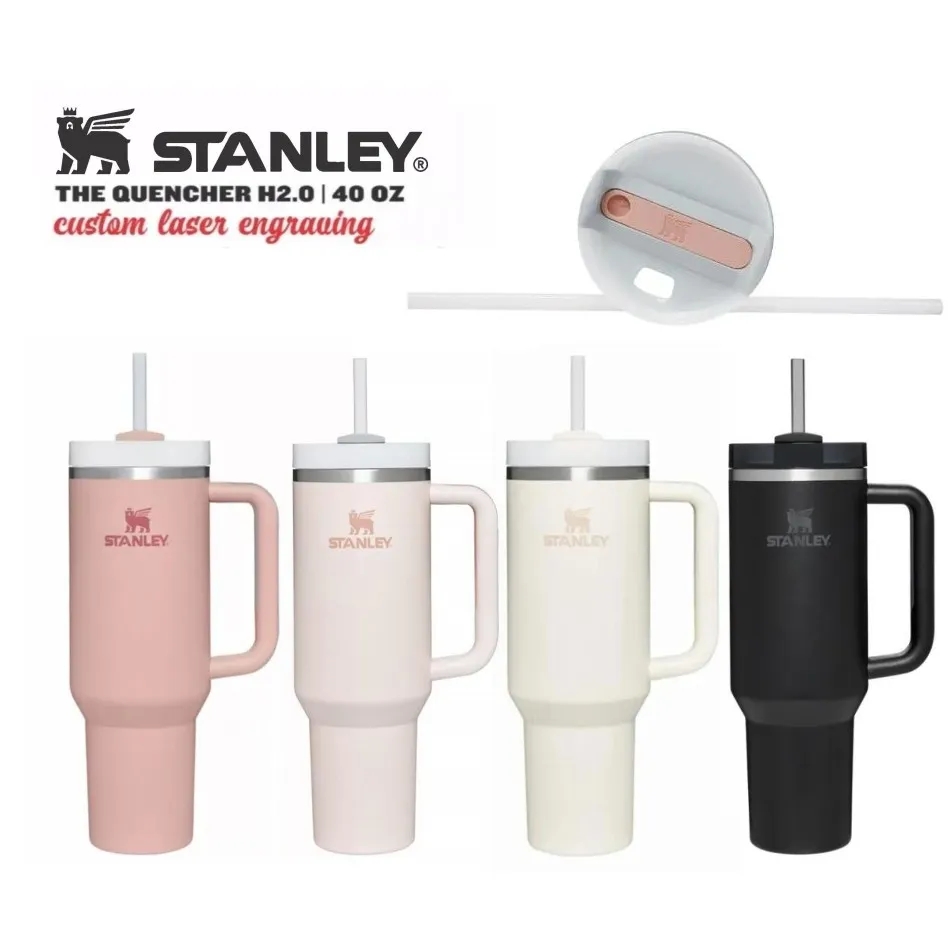 DHL Stanley Quencher H2.0 40oz Stainless Steel Tumblers Cups with Silicone handle Lid Straw 2nd Generation Car mugs Keep Cold Water Bottles With Logo, Multi-color
DHL Stanley Quencher H2.0 40oz Stainless Steel Tumblers Cups with Silicone handle Lid Straw 2nd Generation Car mugs Keep Cold Water Bottles With Logo, Multi-color