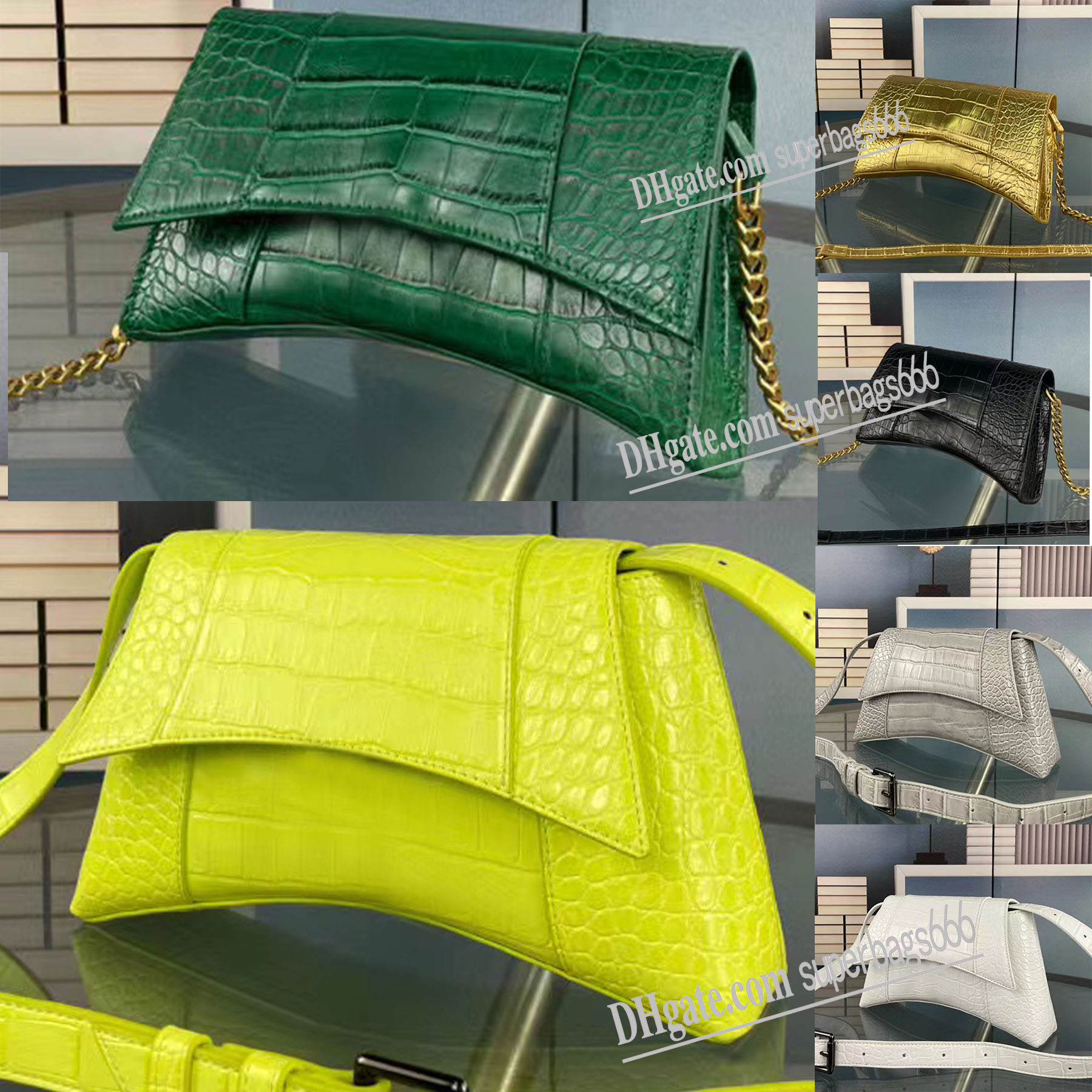 Wallet With Chain Hourglass bag Hour Glass Womens Downtown Shoulder Bag Black Small Handbag Crocodile Embossed Luxurys Designers Cross Body bags, 20
Wallet With Chain Hourglass bag Hour Glass Womens Downtown Shoulder Bag Black Small Handbag Crocodile Embossed Luxurys Designers Cross Body bags, 20