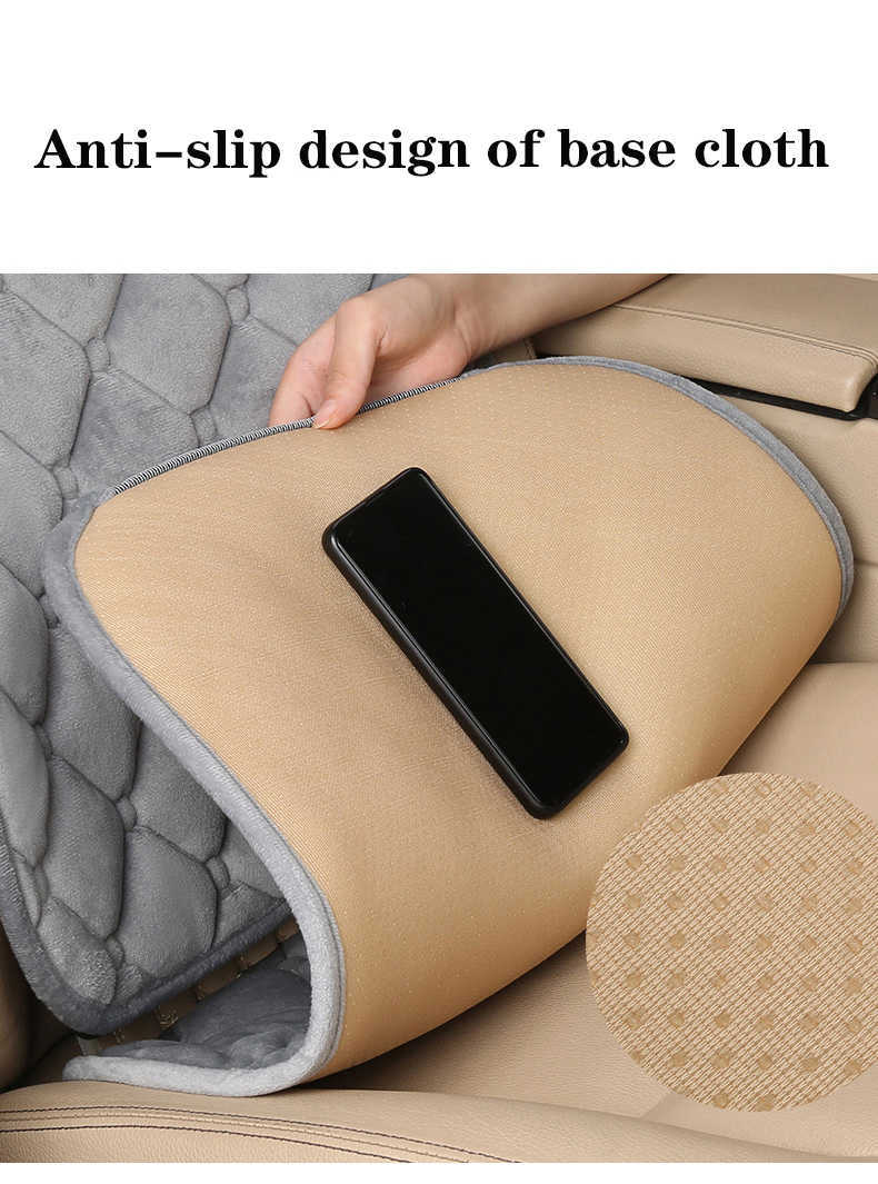 New New Thicken Plush Car Seat Cover Winter Front Rear Back Warm Auto Seat Cushion Protector Cotton Filling Universal Fit Truck SUV
