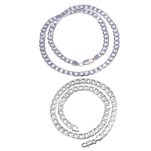Fine 925 Sterling Silver Figaro Chain Necklace 6MM 16quot24inch Top Quality Fashion Women Men Jewelry XMAS New Arrival