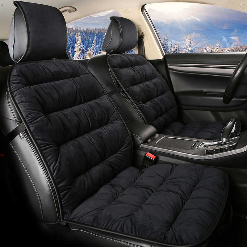 New Plush Universal Car Seat Cover Winter Soft Cotton Warm Car Cushion Seat protection Pad for Auto Interior Truck Suv Van